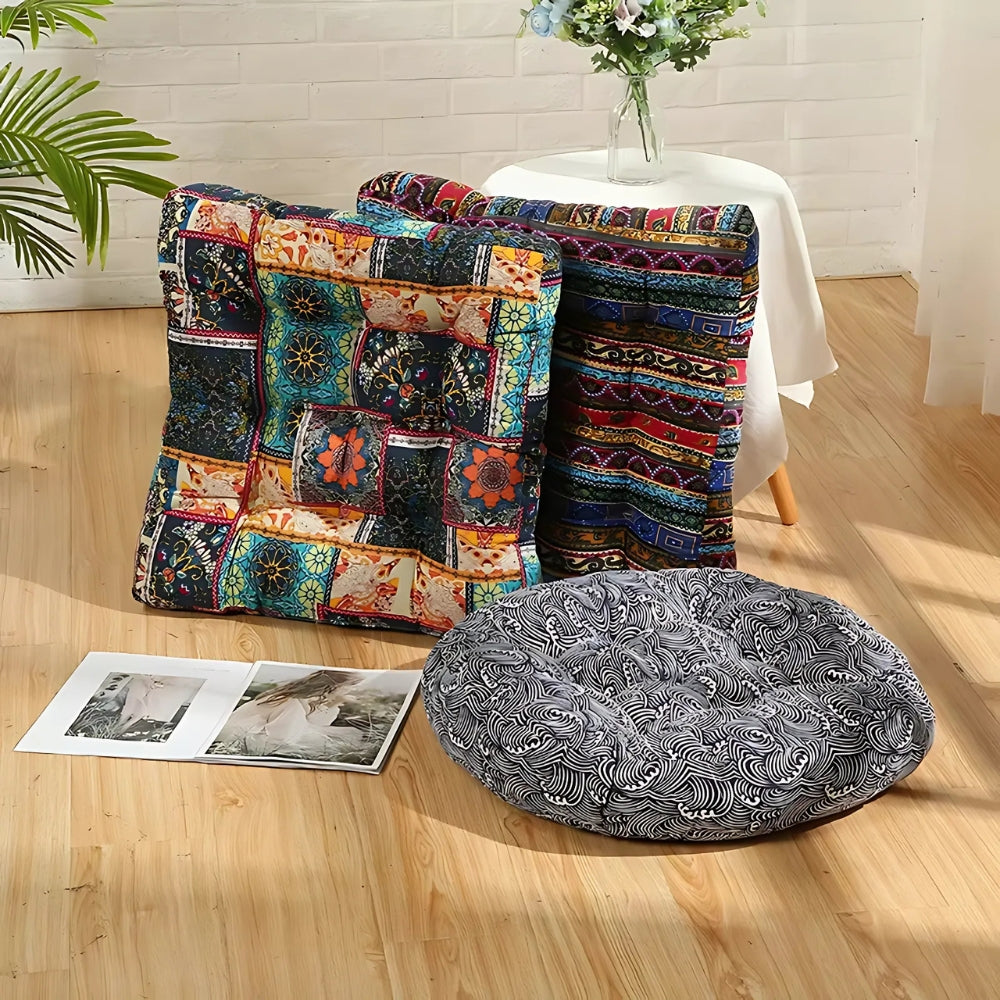 Bohemian Square Cushion with Anti-Slip Straps