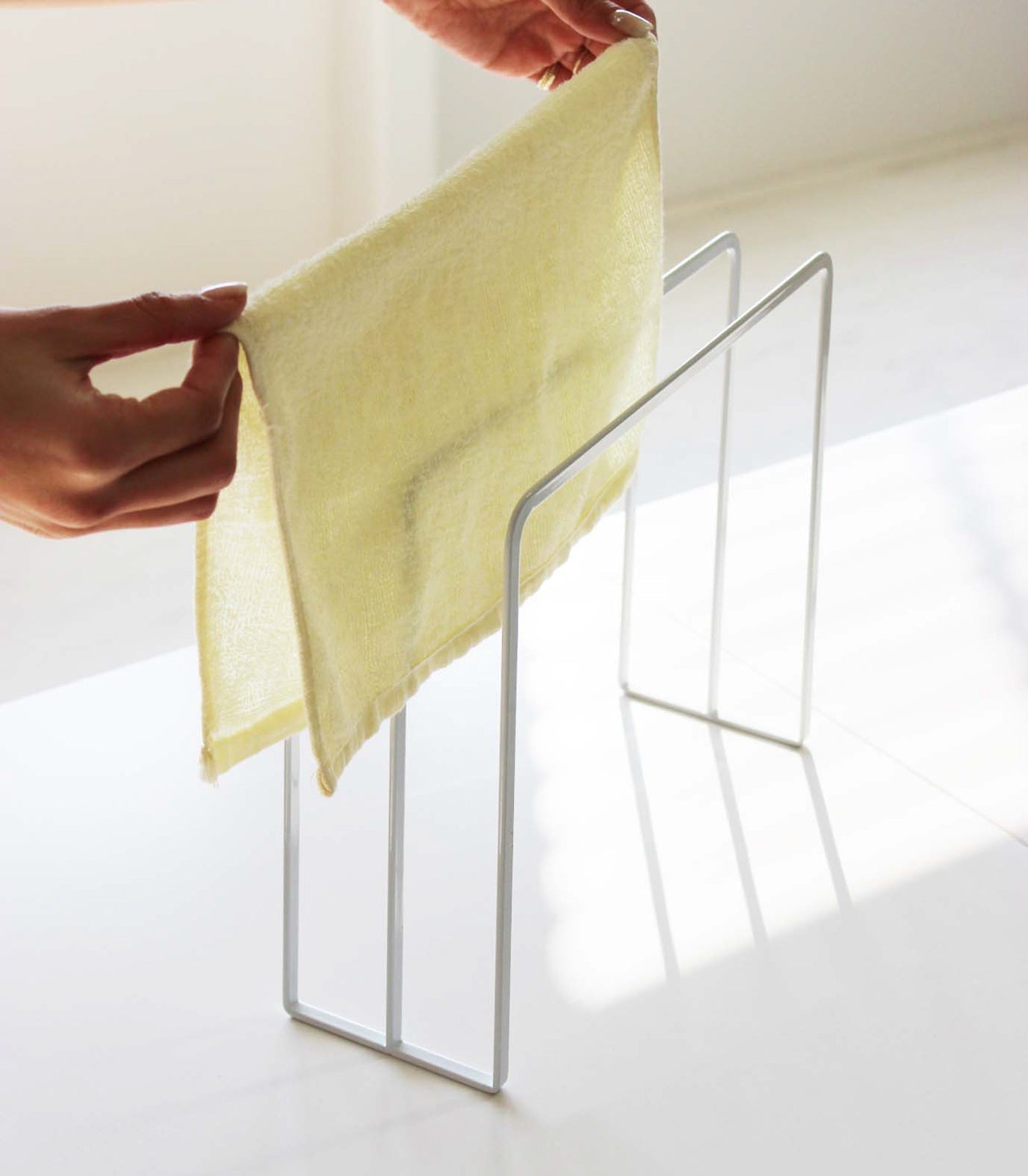Stainless Steel Dish Towel Holder with Hooks