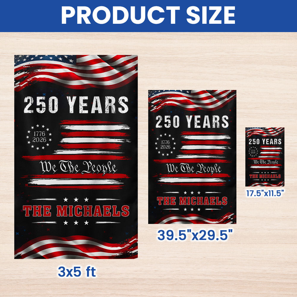 Personalized 250-Year Semiquincentennial American Flag Decor