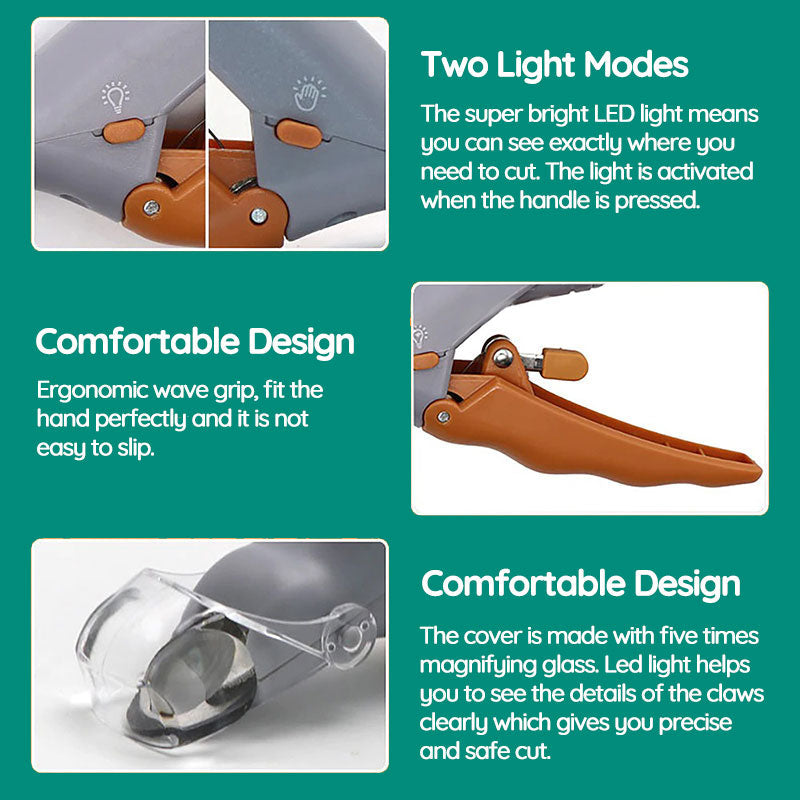 LED Dog Nail Clipper with Quick Sensor Safety Feature