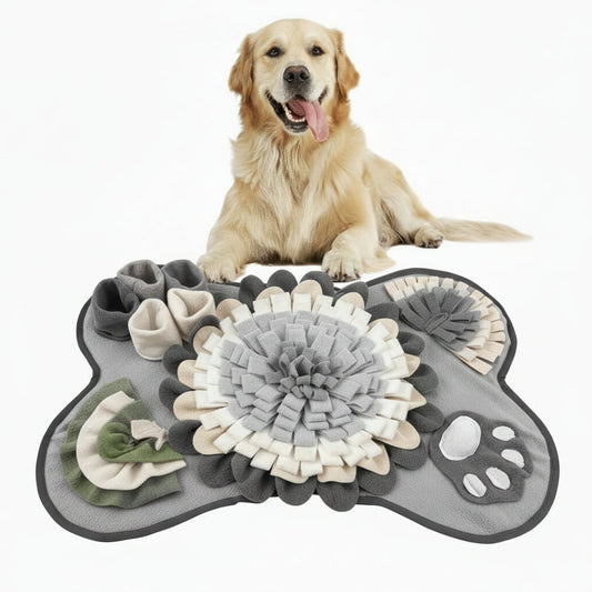 Bone Shaped Interactive Dog Snuffle Mat for Slow Feeding