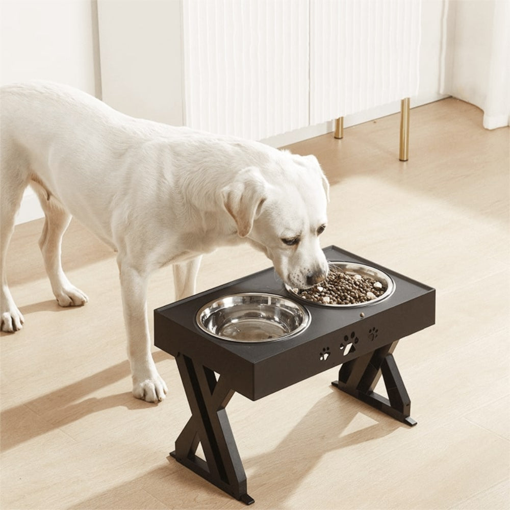 Adjustable Elevated Dog Bowl with Anti-Spill Design
