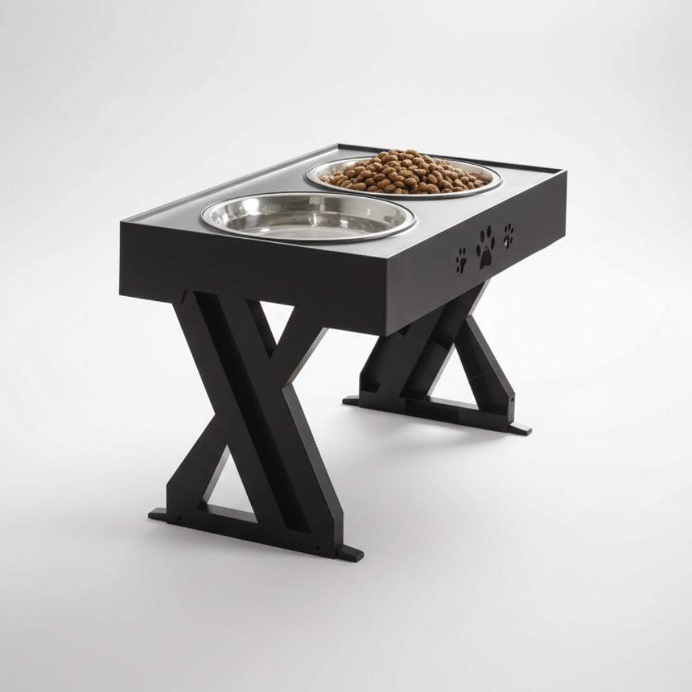 Adjustable Elevated Dog Bowl with Anti-Spill Design