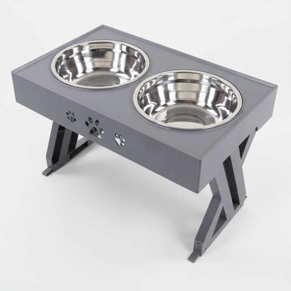 Adjustable Elevated Dog Bowl with Anti-Spill Design