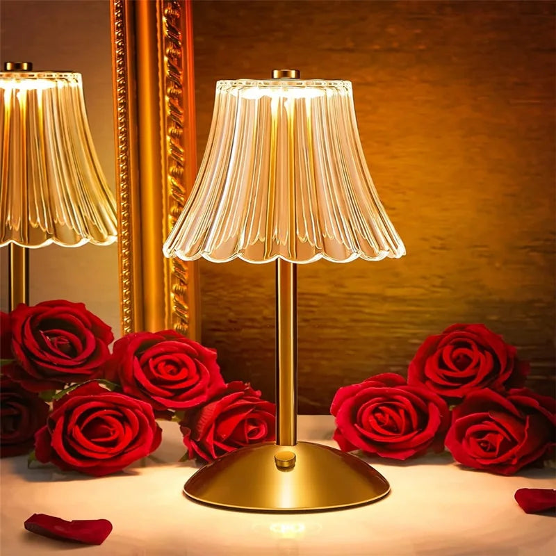 Cordless LED Dimmable Table Lamp - Eye-Caring Nightstand Light