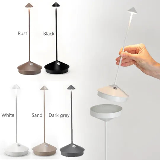 Wireless Dimmable LED Table Lamp - Waterproof Rechargeable Design