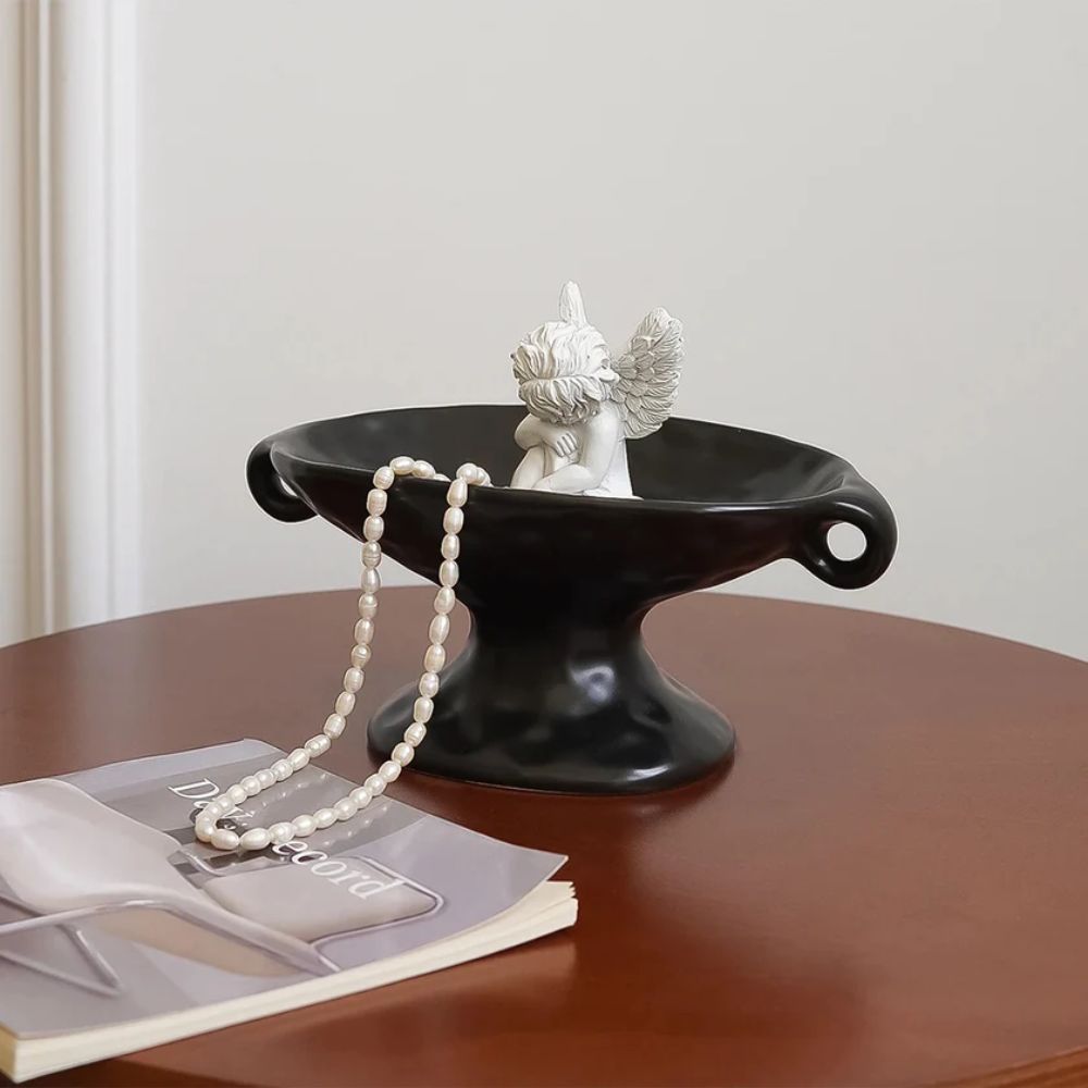 Ceramic Oval Organizer with Dual Handles