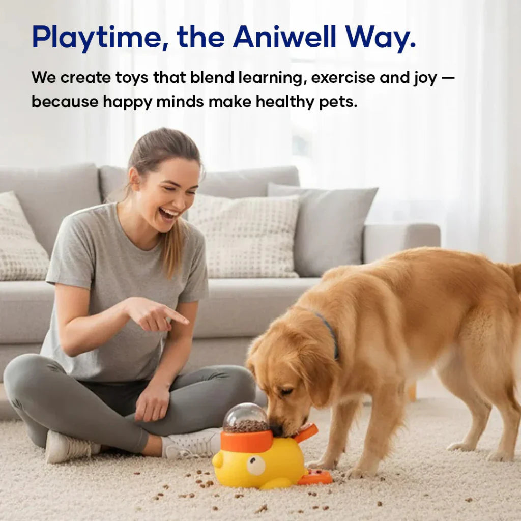 Interactive Treat Dispenser Dog Toy for Mental Stimulation