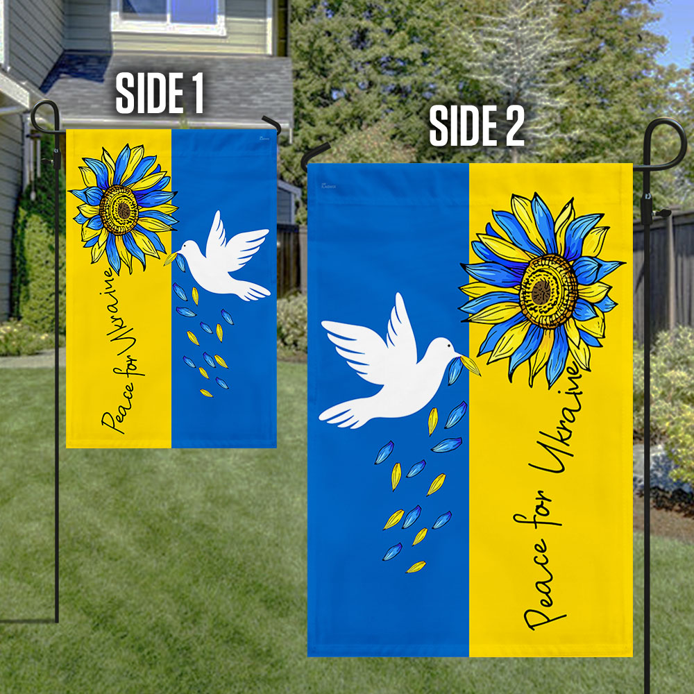 Double-Sided Peace For Ukraine Canvas Flag