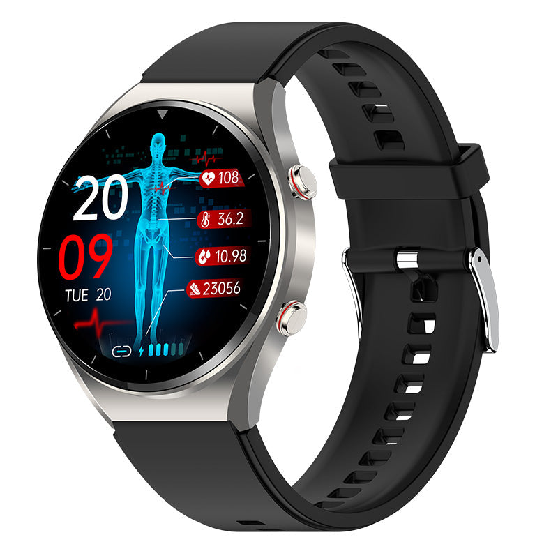 Smart Health Watch with Blood Glucose, Blood Pressure, ECG, and Heart Rate Monitor