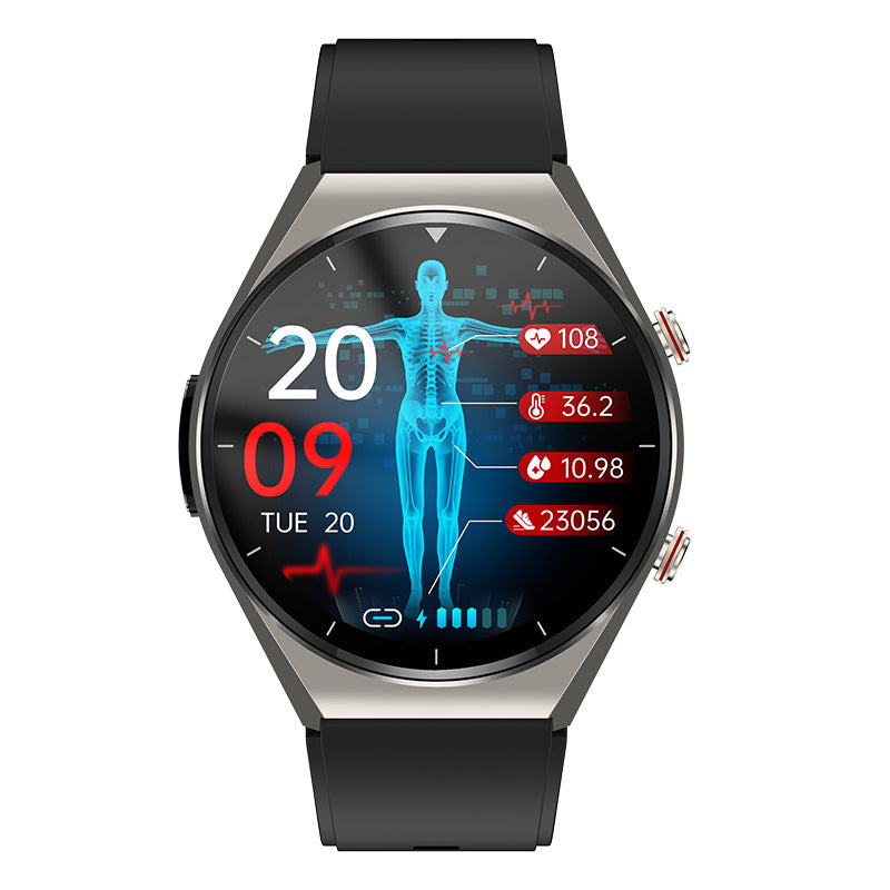 Smart Health Watch with Blood Glucose, Blood Pressure, ECG, and Heart Rate Monitor