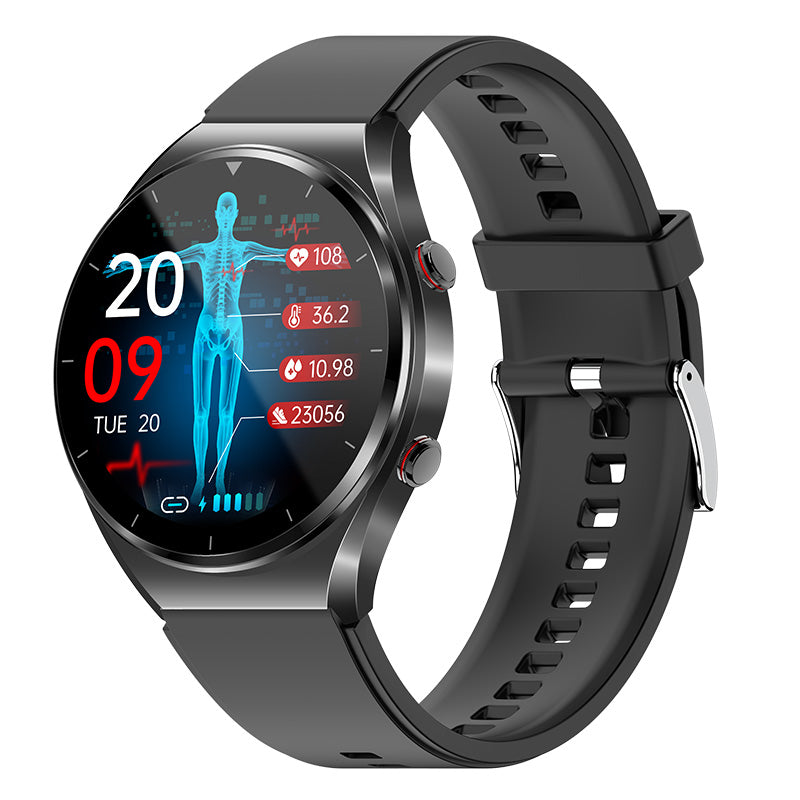 Smart Health Watch with Blood Glucose, Blood Pressure, ECG, and Heart Rate Monitor