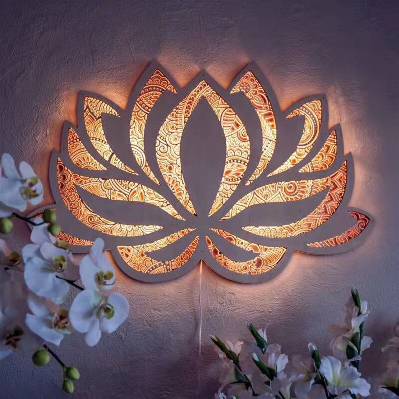Lotus Mandala LED Wall Lamp