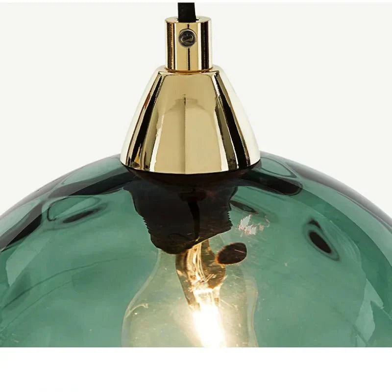Transparent Glass Pendant Light with LED Bulb