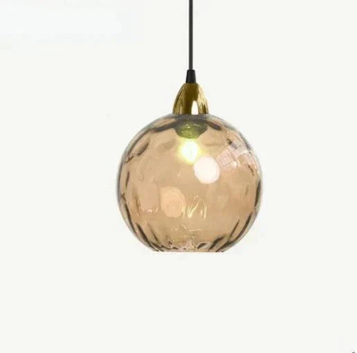 Transparent Glass Pendant Light with LED Bulb