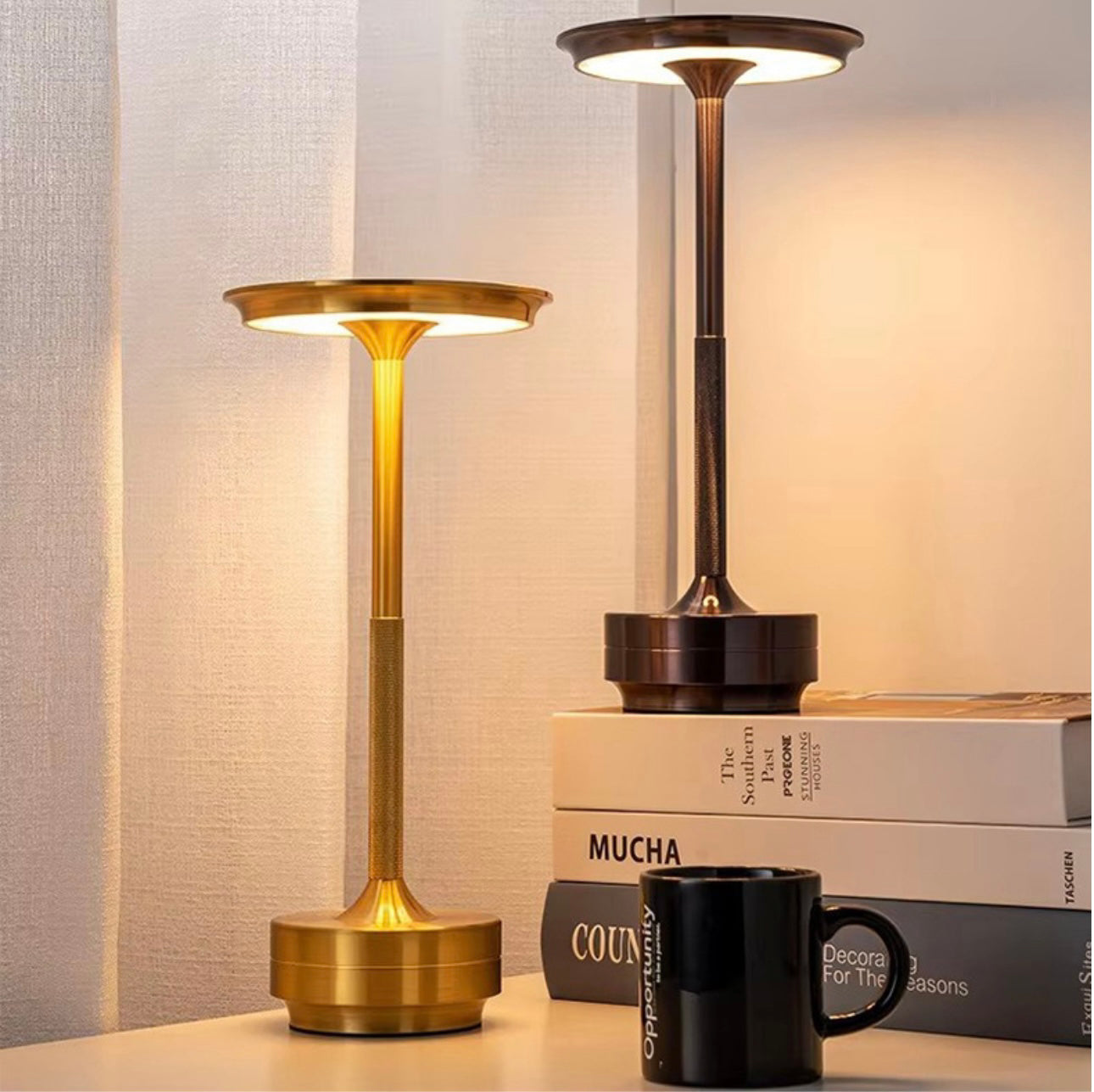 Wireless LED Table Lamp with Touch Control and Adjustable Brightness