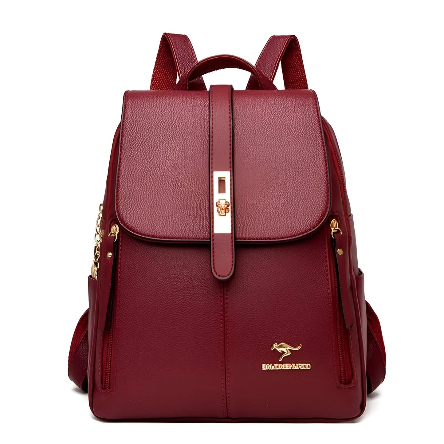 Premium Leather Women's Backpack with Multiple Compartments