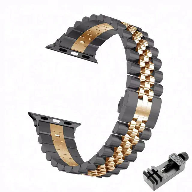 Stainless Steel Apple Watch Bracelet - Adjustable, Elegant Design