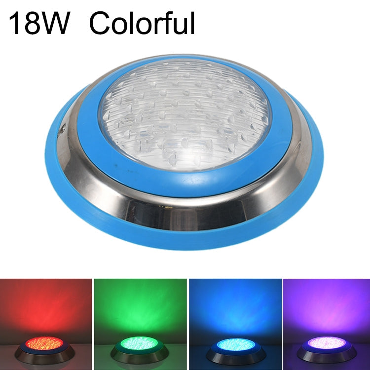 18W LED Stainless Steel Wall Mounted Pool Light - Colorful Underwater Landscape Illumination