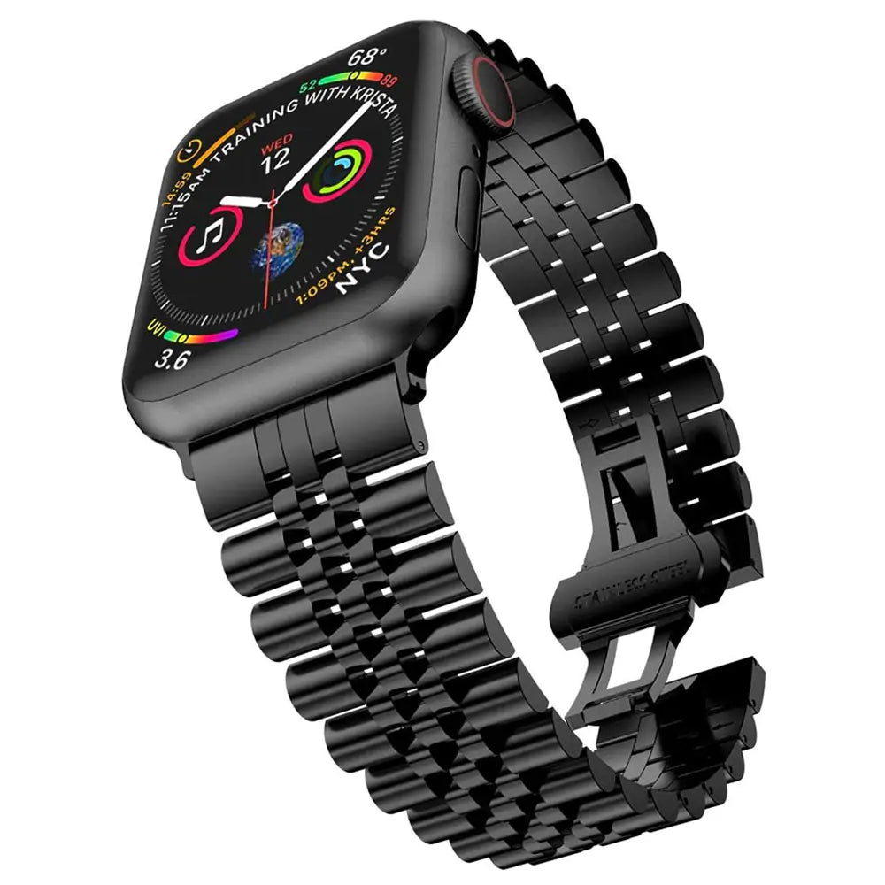 Stainless Steel Apple Watch Bracelet - Adjustable, Elegant Design