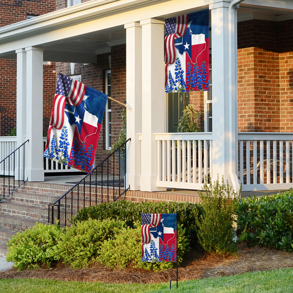 Double-Sided Texas Bluebonnet Canvas Flag