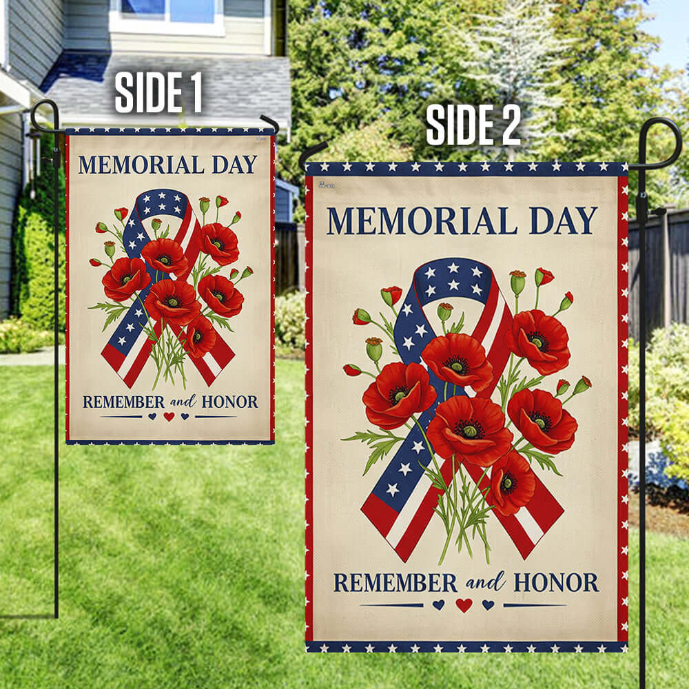 Memorial Day Double-Sided Canvas Flag