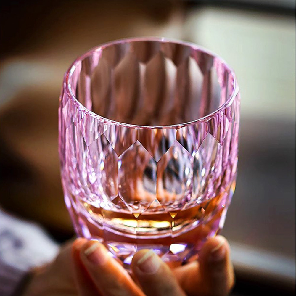 Edo Kiriko Handcrafted Diamond Cut Whiskey Glass