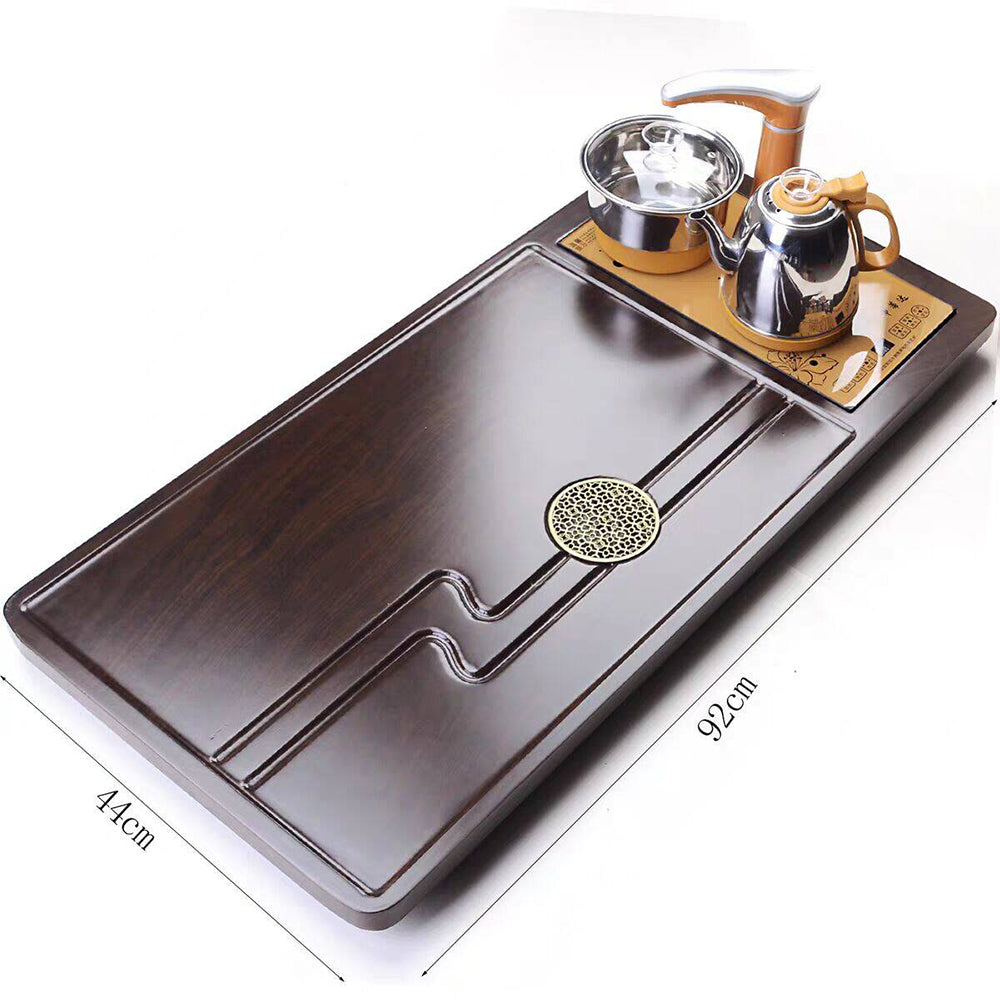 Tenmoku Tianmu Jian Zhan Electric Tea Set with Wooden Tray