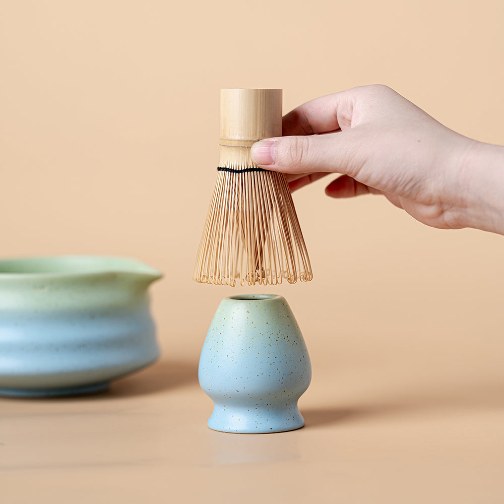 Japanese Gradient Green and Blue Ceramic Matcha Tea Set