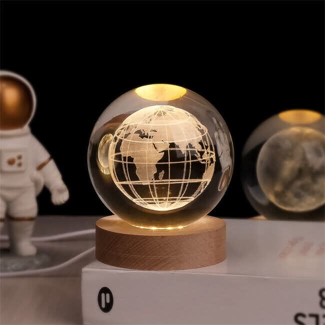 Luminous Crystal Sphere LED Night Light