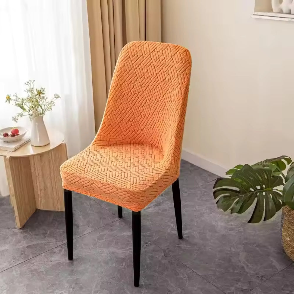 Stretchy Microfiber Backrest Chair Cover for Curved Chairs