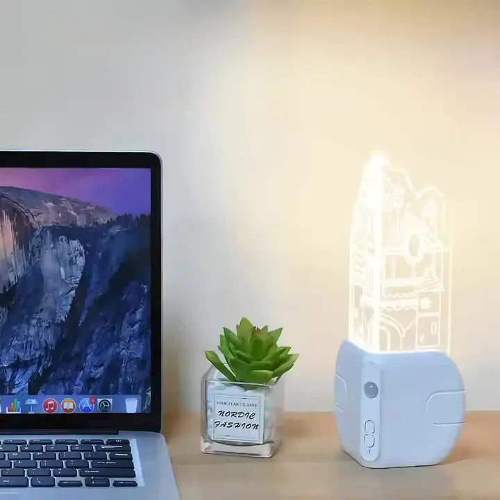 Wireless Motion Sensor Corner Night Light – Rechargeable LED Safety Light