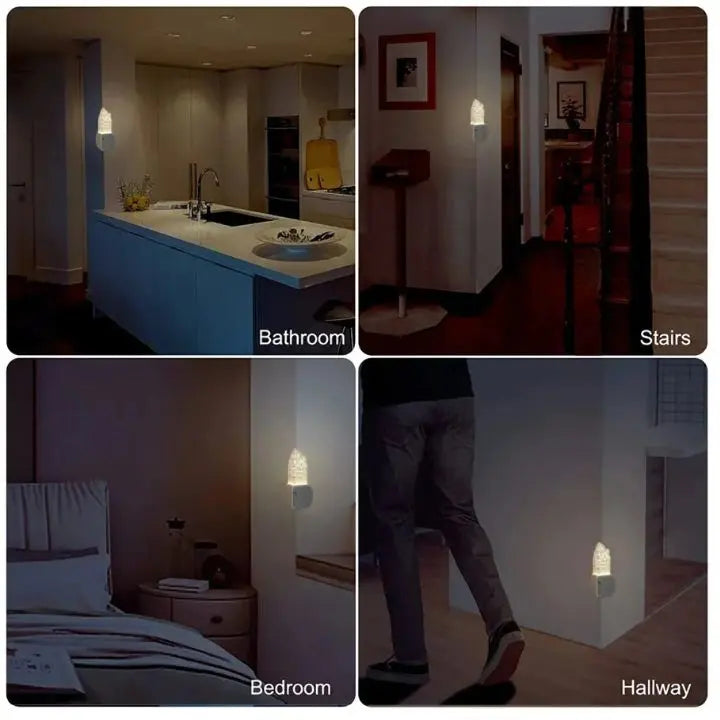 Wireless Motion Sensor Corner Night Light – Rechargeable LED Safety Light