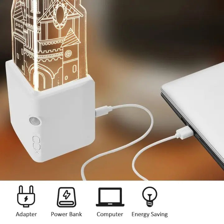 Wireless Motion Sensor Corner Night Light – Rechargeable LED Safety Light