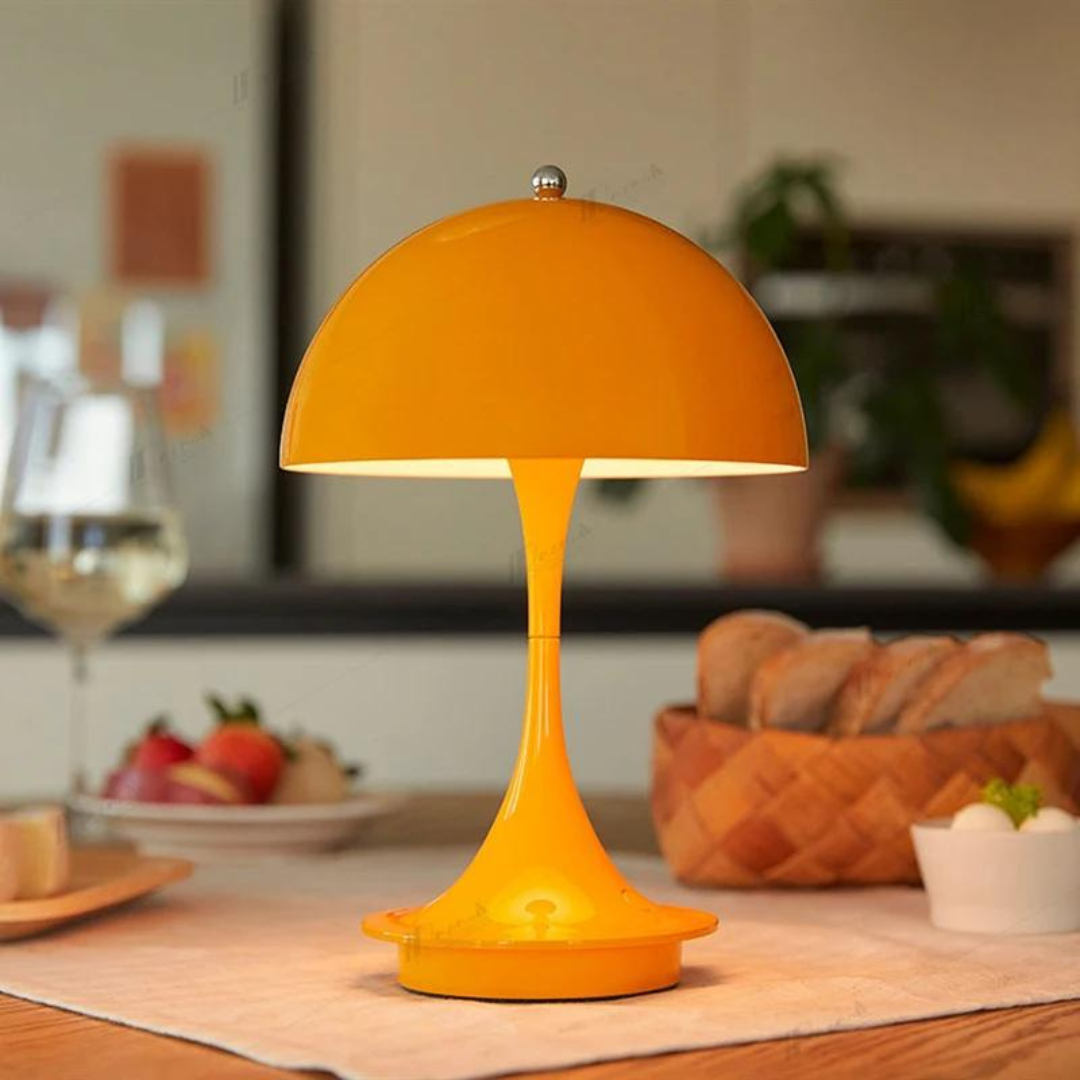 Rechargeable Dome-Shade Table Lamp with Touch Control