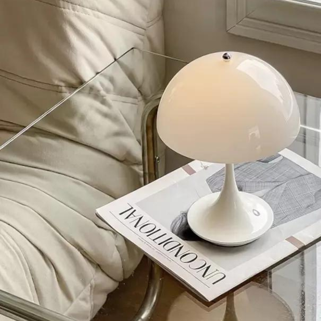 Rechargeable Dome-Shade Table Lamp with Touch Control