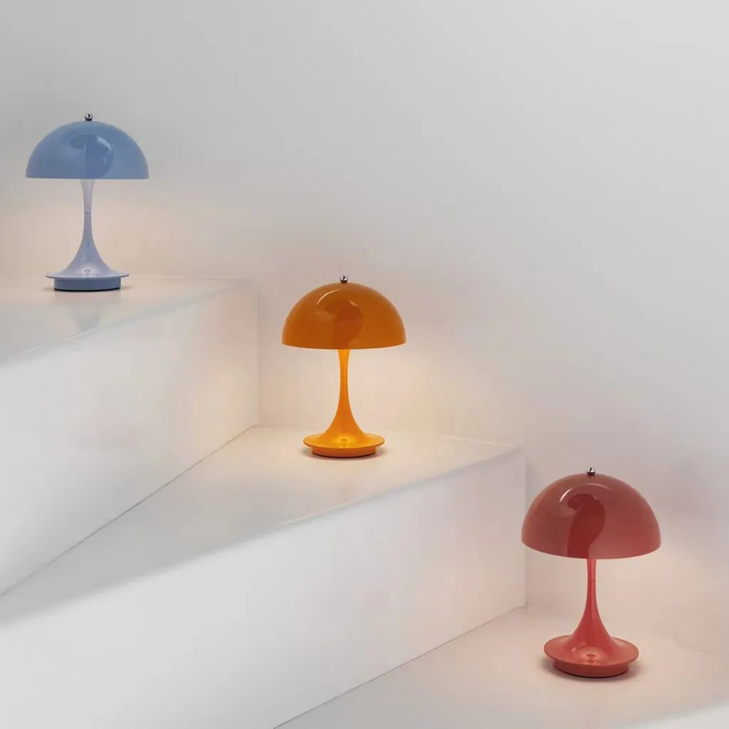 Rechargeable Dome-Shade Table Lamp with Touch Control