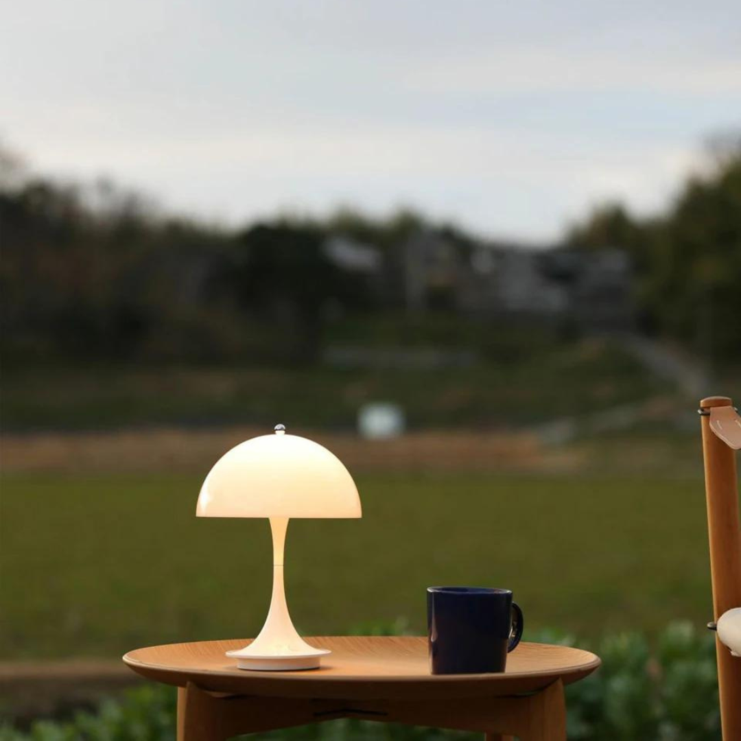 Rechargeable Dome-Shade Table Lamp with Touch Control