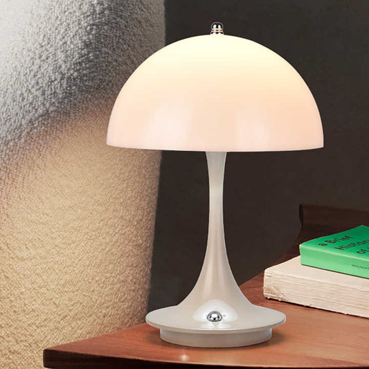 Rechargeable Dome-Shade Table Lamp with Touch Control
