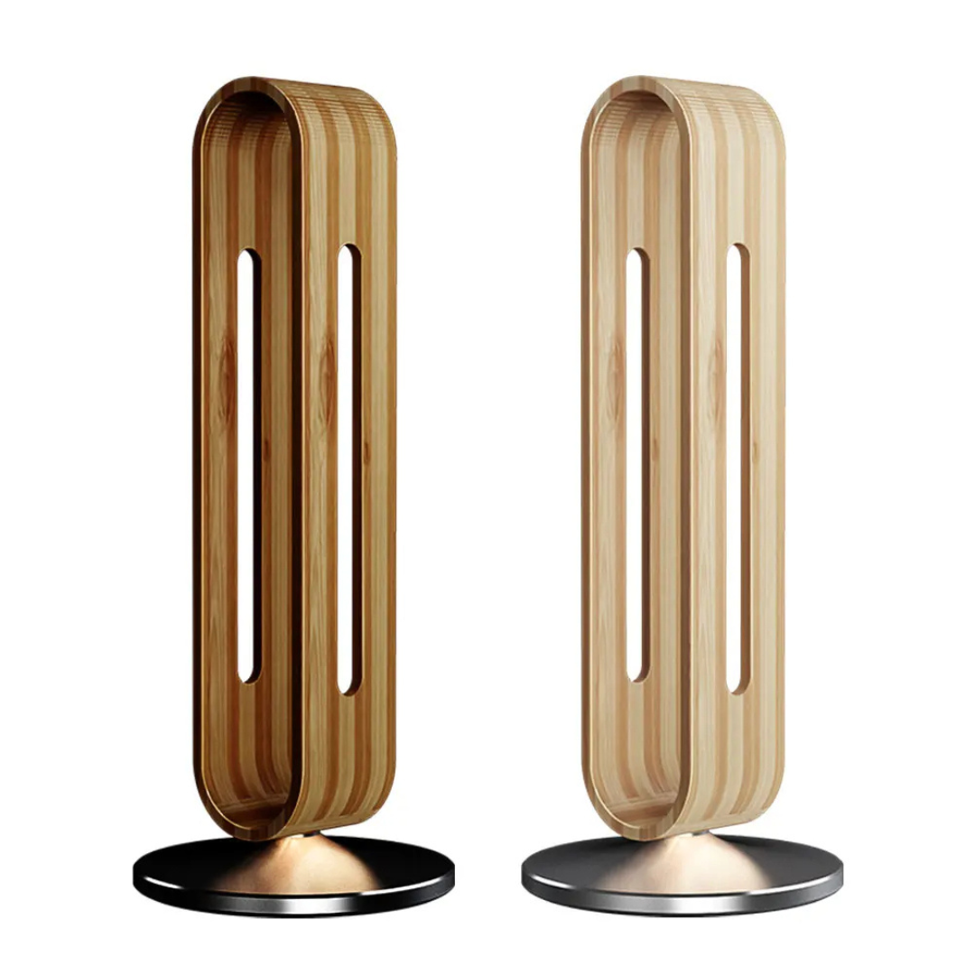 Eco-Friendly Bamboo Headphone Stand with Aluminum Support