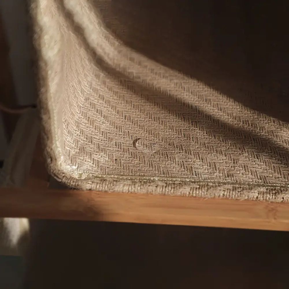 Foldable Cloth Storage Basket with Jute Weave Handles
