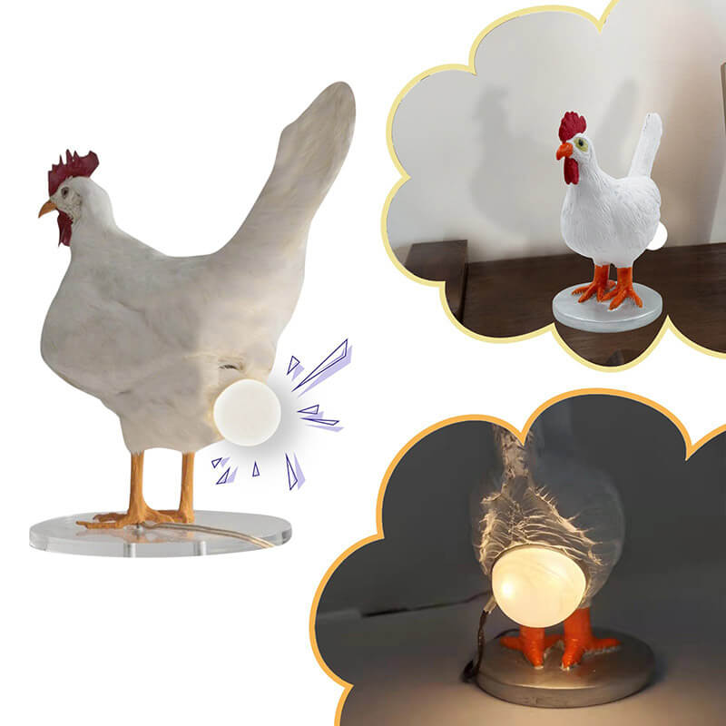 White Chicken Egg Night Light