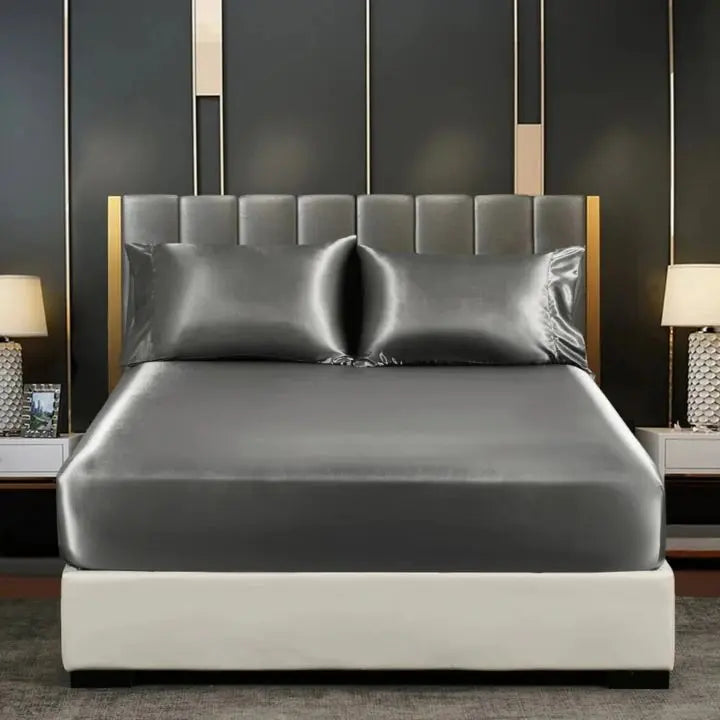 Ice Silk Cooling Bed Sheet Set with Pillowcases