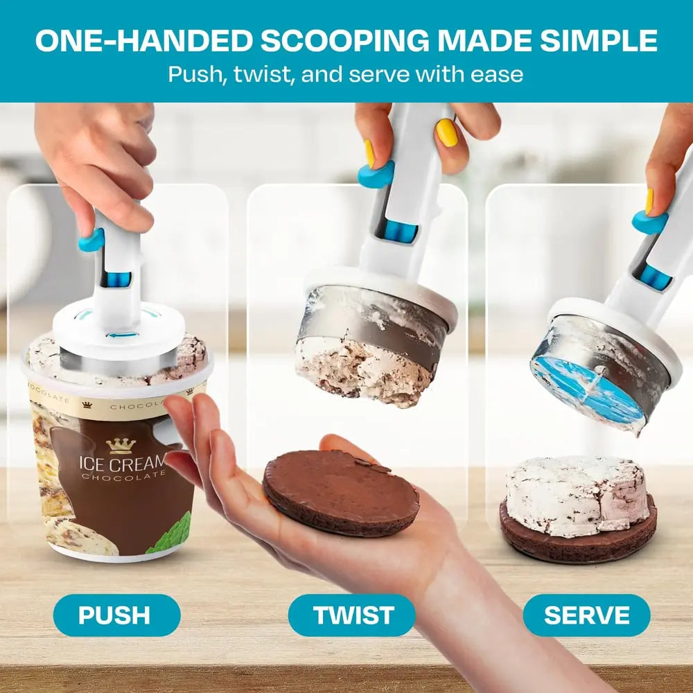Ice Cream Sandwich Scooper with Easy Release Mechanism