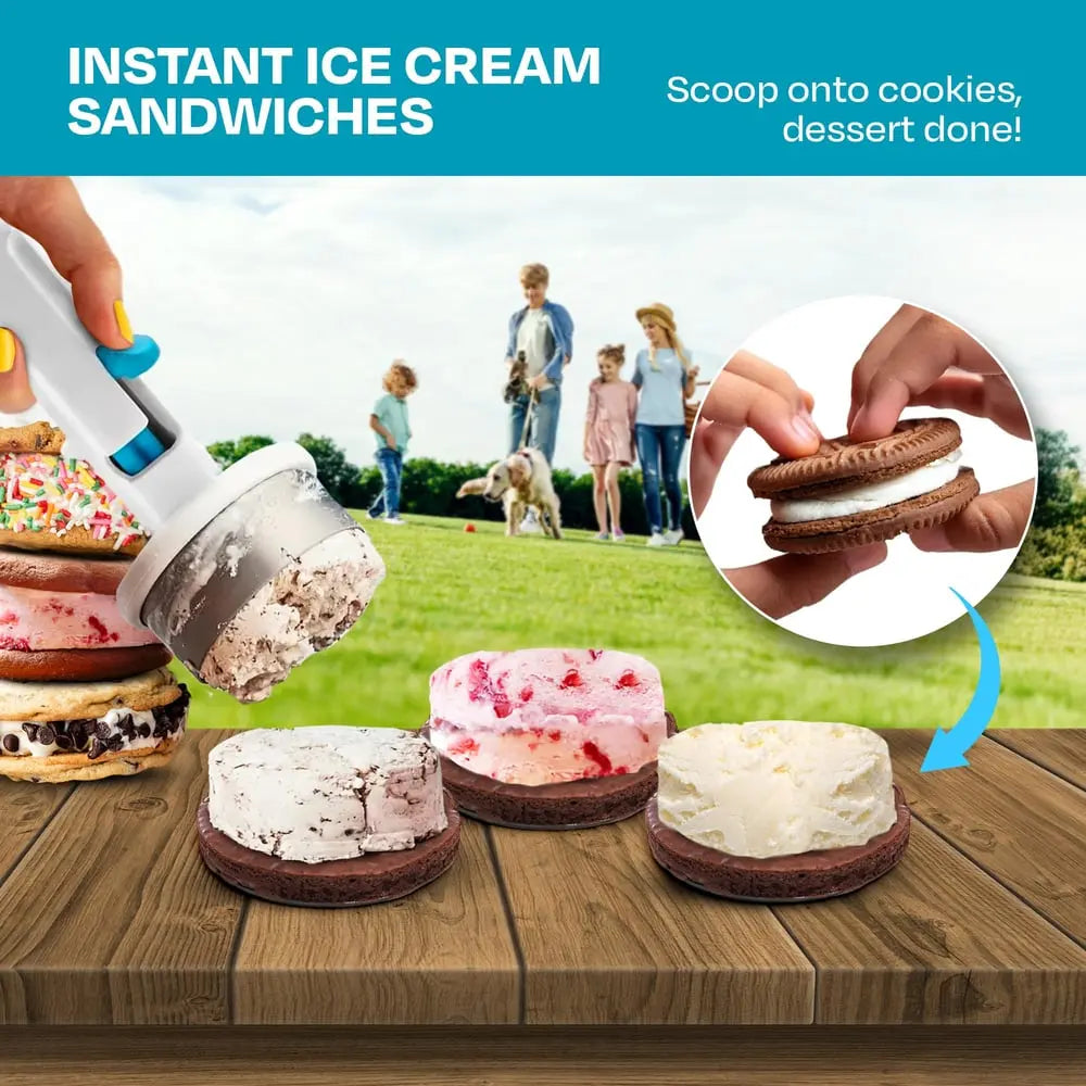 Ice Cream Sandwich Scooper with Easy Release Mechanism