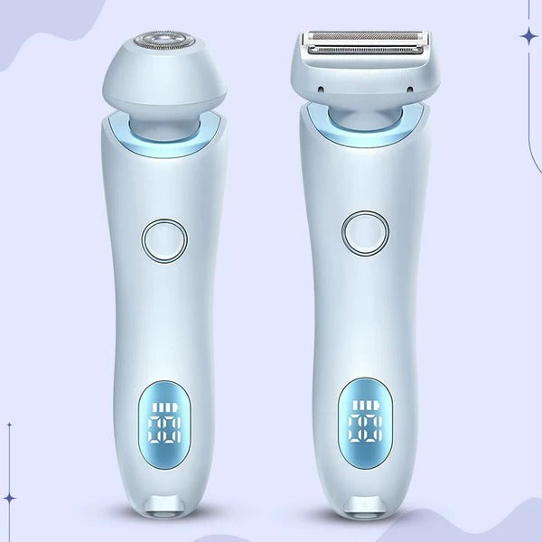 Rechargeable Waterproof Electric Portable Razor with Dual-Blade System