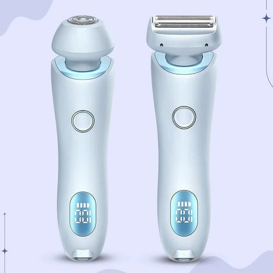 Rechargeable Waterproof Electric Portable Razor with Dual-Blade System