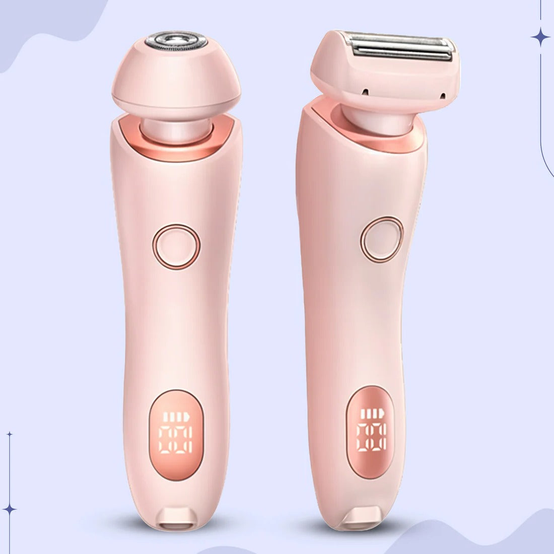 Rechargeable Waterproof Electric Portable Razor with Dual-Blade System