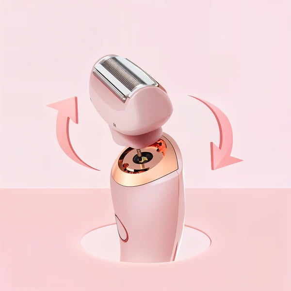 Rechargeable Waterproof Electric Portable Razor with Dual-Blade System