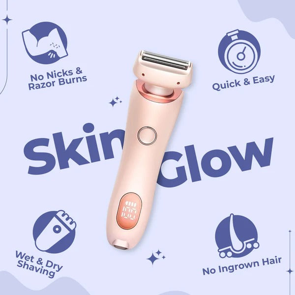 Rechargeable Waterproof Electric Portable Razor with Dual-Blade System